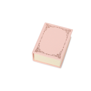 Jeulia Vintage Pink Flip-Top Book Magnetic <b>Ring</b> <b>Box</b> Rectangle Shape - Product Image 1