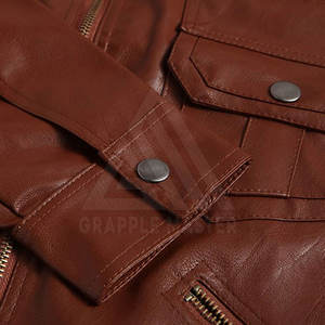 Chaqueta de Cuero Vacuno para Hombre, Personalizada, de Alta Calidad, Fabricada en Pakistán, Impermeable, Transpirable, Resistente al Viento, con Cuello Mandarín, Muy Popular - Product Image 6