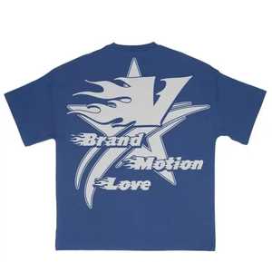 T-shirts pour hommes 100% coton de haute qualité en gros Streetwear personnalisé ourlet brut bord coupé graphique Boxy recadrée sérigraphie - Product Image 2