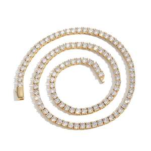 VVS Moissanite Diamond Tennis Chain Necklace D Color 2mm-5mm Joyería de plata esterlina fina Diseño elegante de hip hop - Product Image 2