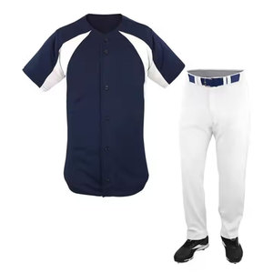 Nueva Llegada, Ropa Deportiva Personalizable, Transpirable, de Secado Rápido, 100% Poliéster, Uniforme de Béisbol con Cuello en V para Hombre - Product Image 1