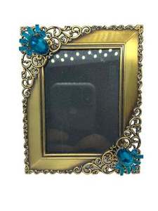 Cadre photo carré en laiton avec design élégant en verre parfait pour les articles de décoration de chambre de luxe exposés au mur ou debout - Product Image 2