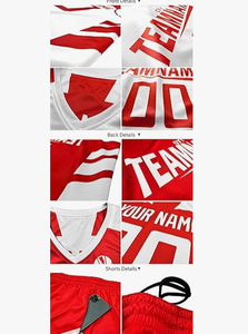 ชุดบาสเก็ตบอลแบบกลับด้านได้สำหรับผู้ชายและเยาวชน พิมพ์ชื่อและหมายเลขส่วนตัว ชุดกีฬา ไซส์ใหญ่ - Product Image 4