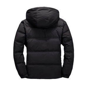 Men's Casual Winter <b>White</b> Duck Parka <b>Jacket</b> Solid Color Hooded <b>Puffer</b> Coat Zipper Closure Plus Size Warm Thick Coats for Outdoor - Product Image 5