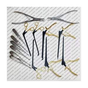 Rongeurs ortopédicos y curetas Juego de 15 piezas de instrumentos ortopédicos de cirugía de columna vertebral de acero inoxidable Instrumentos manuales de Neurocirugía - Product Image 1