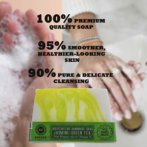 Jasmine Green Tea Clarity <b>Soap</b> Bar 80g Purifying Clean Skin Reset Body Face Wash Fresh Clarity Private Label OEM ODM - Product Image 2
