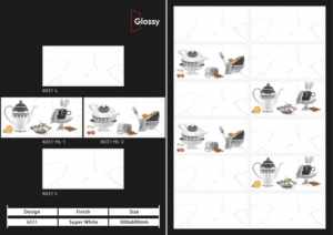 Carreaux muraux en céramique modernes 300x600mm pour salle de bain et cuisine, finition brillante ou mate, surface sculptée effet sucre, pour un design intérieur élégant et luxueux. - Product Image 4