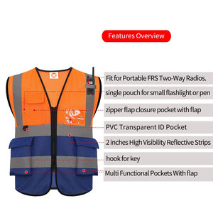 Gilet réfléchissant haute visibilité personnalisable pour vêtements de travail réfléchissants de sécurité en plein air idéal pour la construction, la course à pied, le cyclisme - Product Image 6