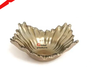 Dernier bol de service de fruits secs en aluminium en métal fini doré pour restaurant et bar d'hôtel - Product Image 2