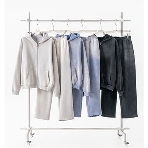 Ensemble deux pièces pour homme, sweat-shirt à capuche rembourré d'hiver de haute qualité, veste cardigan, pantalon décontracté droit, vente chaude - Product Image 2