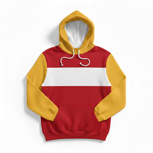 Custom LOGO Urban Fit 100% Cotton Winter Blue <b>White</b> Block Minimal Design Soft Fleece Hoodie for Men and <b>Women</b> - Product Image 1