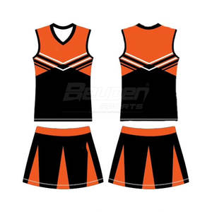 ชุดยูนิฟอร์มเชียร์ลีดเดอร์ผู้หญิงคุณภาพสูง ระบายอากาศได้ดี สวมใส่สบาย แห้งเร็ว น้ำหนักเบา ผลิตจากโพลีเอสเตอร์ 100% สีสันปรับแต่งได้ - Product Image 6