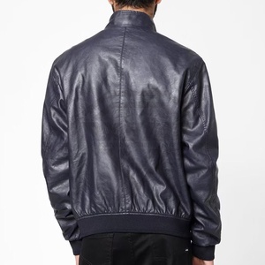 Veste en cuir lourd à la mode pour hommes de haute qualité vente en ligne vêtements d'extérieur d'hiver avec col montant - Product Image 3