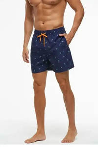 2025 OEM, superventas, pantalones cortos informales a la moda para hombre, algodón de secado rápido, patrón sólido único, estampado Digital personalizado, nuevo estilo corto - Product Image 2