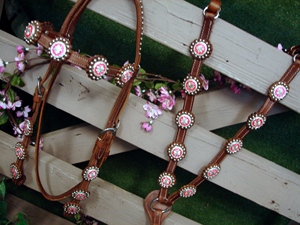 Ensemble de collier de tête et de poitrine de haute qualité avec rênes ensemble de tack en cuir occidental produits en cuir de haute qualité - Product Image 5