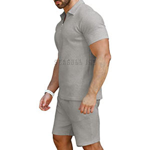 Hot <b>Men's</b> T-shirt+<b>Shorts</b> Set <b>Men's</b> Sports Set Brand LOGO Print Fashion Cotton <b>Short</b> Sleeve T-shirt Set - Product Image 2