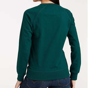 Ropa de mujer, sudaderas cortas cómodas de longitud Regular, forro polar de algodón, Color verde oscuro, ropa informal de invierno de punto - Product Image 2