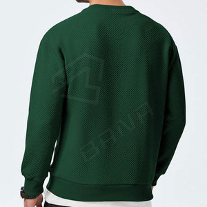 Sweat-shirt à col rond 100% coton pour hommes Sports d'hiver Streetwear Broderie vierge Motif solide Fabriqué Sweatshirts unis - Product Image 4