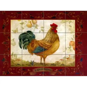 24X18 Baño de cerámica Backsplash Gallo Azulejo Mural Prefab Baño Unidad #322 - Product Image 1
