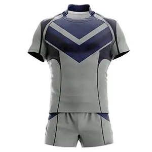 Uniformes de Rugby Deportivos a Rayas Personalizados con Transferencia de Calor de Alta Calidad y Nuevo Diseño, Conjuntos de Uniformes de Rugby OEM para Hombre en Venta - Product Image 1