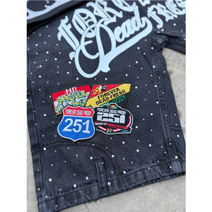 Venta al por mayor nueva moda de verano hombres pantalones cortos conjunto para la venta 100% alta calidad hombres 2 piezas pantalones cortos de diamantes de imitación conjunto a granel cantidad - Product Image 3