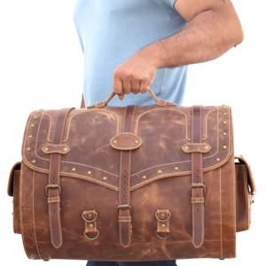 กระเป๋าเดินทาง RABADA หนังแท้ ขนาดใหญ่ 50 ลิตร กันน้ำ สำหรับเดินทางท่องเที่ยวกลางคืน หรือใช้เป็นกระเป๋าจักรยาน ทนทาน - Product Image 1