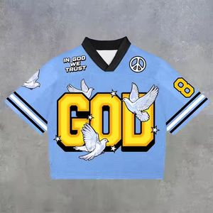 Maillot de football américain en maille de qualité supérieure entièrement tendance prix de gros Streetwear coupe surdimensionnée conception vierge sublimation - Product Image 3