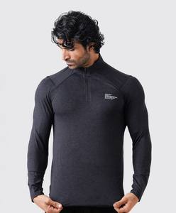 Media cremallera para hombre Regular Fit manga corta 100% algodón Wave Rashguard camisa de compresión para gimnasio BJJ MMA UFC transpirable de secado rápido - Product Image 1