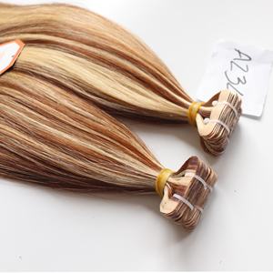 Fábrica al por mayor doble cinta dibujada extensiones de cabello humano personalizar Color 100% extensiones de cabello Remy de larga duración - Product Image 4