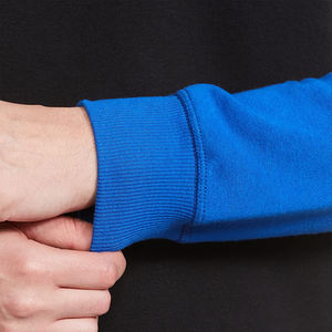 Sudadera de punto con cuello redondo y bloques de color para hombre, corte regular, informal de otoño, azul y negro, de manga larga, bicolor - Product Image 6