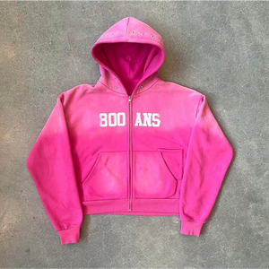 เสื้อฮู้ดกีฬาแขนยาวเสื้อมีฮู้ดปักลายสตรีทแวร์แนวสตรีทแวร์แนวสตรีทมังสวิรัติสำหรับผู้ชาย320gsm ออกแบบได้ตามต้องการ - Product Image 1