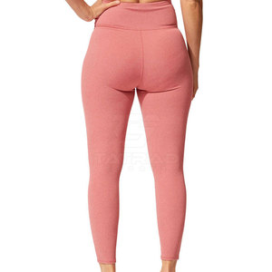 Leggings pour femmes de couleur unie - Matériel de haute qualité en élasthanne/nylon, séchage rapide et respirant, longueur entière, taille élastique, fabriqué au Pakistan - Product Image 3