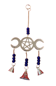 Campanas Colgantes con Cuentas, Campanas de Viento para Decoración del Hogar, Tres Campanas, Campanas de Viento de Metal, Venta al por Mayor por Consignantes Indios - Product Image 4