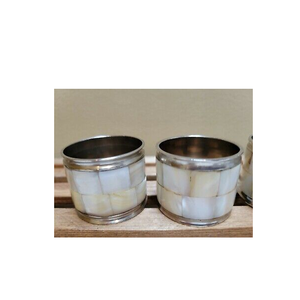 <b>Mother</b> of Pearl Inlay Table Ware Decoration Napkin <b>Rings</b> Set of 3 Round Shape Table Ware Decoration Tissue Napkin <b>Ring</b> - Product Image 2