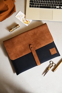 Genuine Leather <b>Laptop</b> Sleeve Case Premium Classic Style Business Office Travel <b>Cover</b> Carrying Bag Wholesale Price - Product Image 5