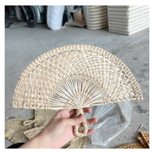 Éventail en paille de mer, vente en gros, design unique, éventail en paille de mer, éventail en bambou, éventails en gros, exportateur vietnamien, fait à la main - Product Image 4