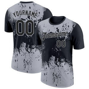 Venta al por mayor Direct camisas Engro ropa deportiva industria camisetas personalizadas negro gris 3D diseño goteo salpicaduras arte rendimiento camiseta - Product Image 1