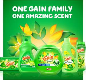 Lessive liquide Gain + Aroma Boost, parfum original, 128 lavages, 184 fl oz, compatible HE - Product Image 6