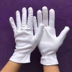 Fast Go Industries100 % coton de qualité supérieure maçon franc-maçonnerie formelle 100% gants maçonniques en coton blanc avec gants à sangle à boutons - Product Image 1