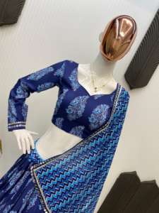 High on Demand Navaratri Style Lehenga Choli para mujeres y niñas, la mejor colección de Indian Boutique, ropa exclusiva para festivales de bodas - Product Image 2