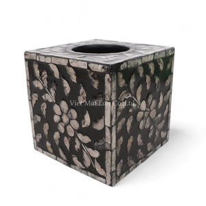 Caja de Pañuelos de Nácar Hecha a Mano al por Mayor, Elegante Decoración de Concha Incrustada, Accesorio Decorativo para el Hogar - Product Image 2