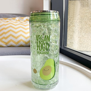 Tazza Termica da 500ml con Raffreddatore in Idrogel, Design Carino a Forma di Avocado per Viaggi, Realizzata in Plastica - Product Image 2