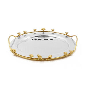 Forma de barco de metal diferentes tamaños acabado brillante decoración moderna para el hogar servir dátiles y fruta bandeja para servir comida Juego de 3 - Product Image 4