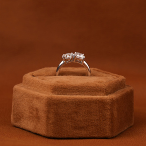 Emerald & Ascher Cut 18KT <b>Solid</b> White Gold 4.5 CT Lab-Grown Diamond IGI Certificated Engagement Diamond Trendy Ring for Women - Product Image 2