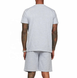 Customize Logo Men Short Set 100% Cotton Breathable Short Sleeve <b>t</b> <b>Shirt</b> and Shorts Men Clothes Men's 2 Piece Short Set - Product Image 4