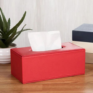 Venta al por mayor personalizada de cuero de vaca caja de pañuelos cubierta hecha a mano en Pakistán para restaurantes - Product Image 3