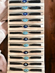 Dafni สร้อยข้อมือถักทอลายตาปีศาจตัวใหญ่จาก Pazar เป็นมิตรกับสิ่งแวดล้อมน้ำหนักเบาทนทานกันน้ำมีความกว้าง10มม. ทำจากอิสตันบูล - Product Image 6