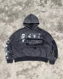 OEM Custom High Quality Heavyweight 100% Cotton Fleece <b>Acid</b> <b>Wash</b> 3D Embroidery Unisex Oversized Winter Hoodie with Digital Print - Product Image 1