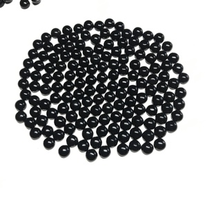 Cabujón de ónix negro Natural de 7mm de alta calidad, parte posterior plana, buen Color, piedra preciosa IGI certificada, piedra al por mayor a granel - Product Image 1