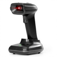Escáner de Código de Barras 2D Bluetooth con Base de Carga, Lector de Códigos QR Inalámbrico de 2000 mAh para Sistema POS, Compatible con Computadoras Android